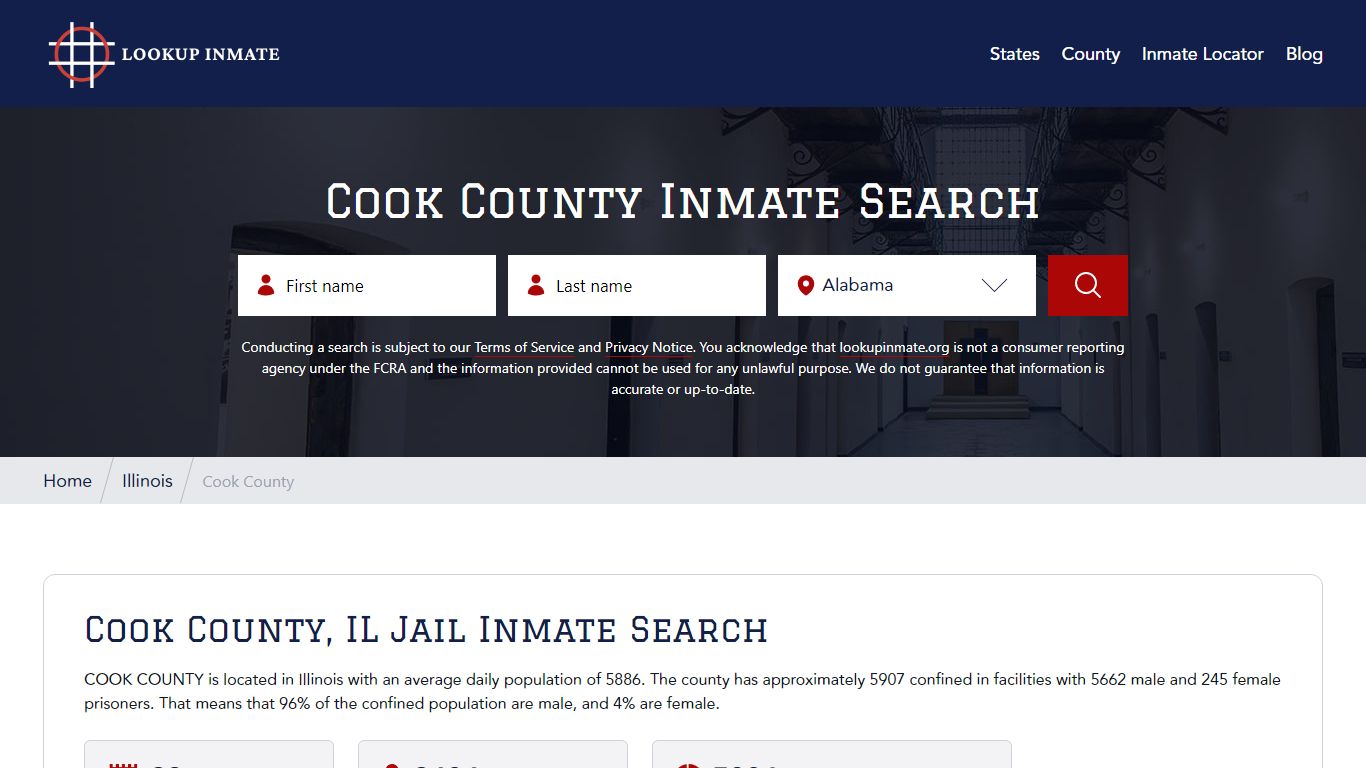Cook County, Illinois Jail Inmate Search - Lookup Inmate